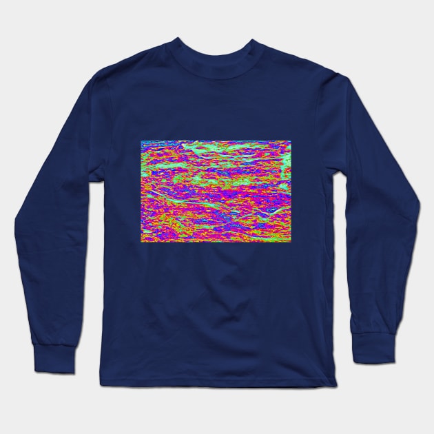 Stretched hot digital rock Long Sleeve T-Shirt by stevepaint